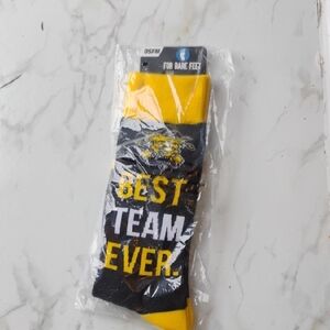 For Bare Feet Yellow and Black Team Socks